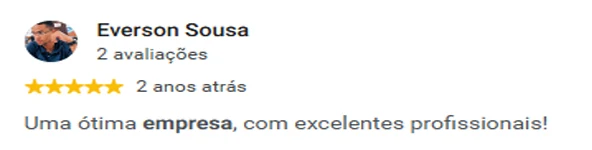 Avaliação de Everson Sousa no Google