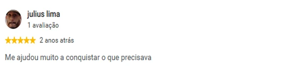 Avaliação de Julius Lima no Google