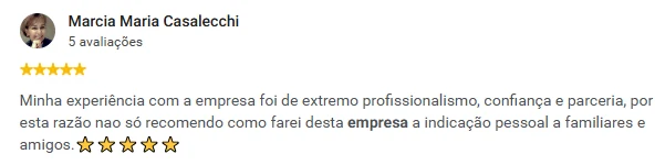 Avaliação de Marcia Maria Casalecchi no Google