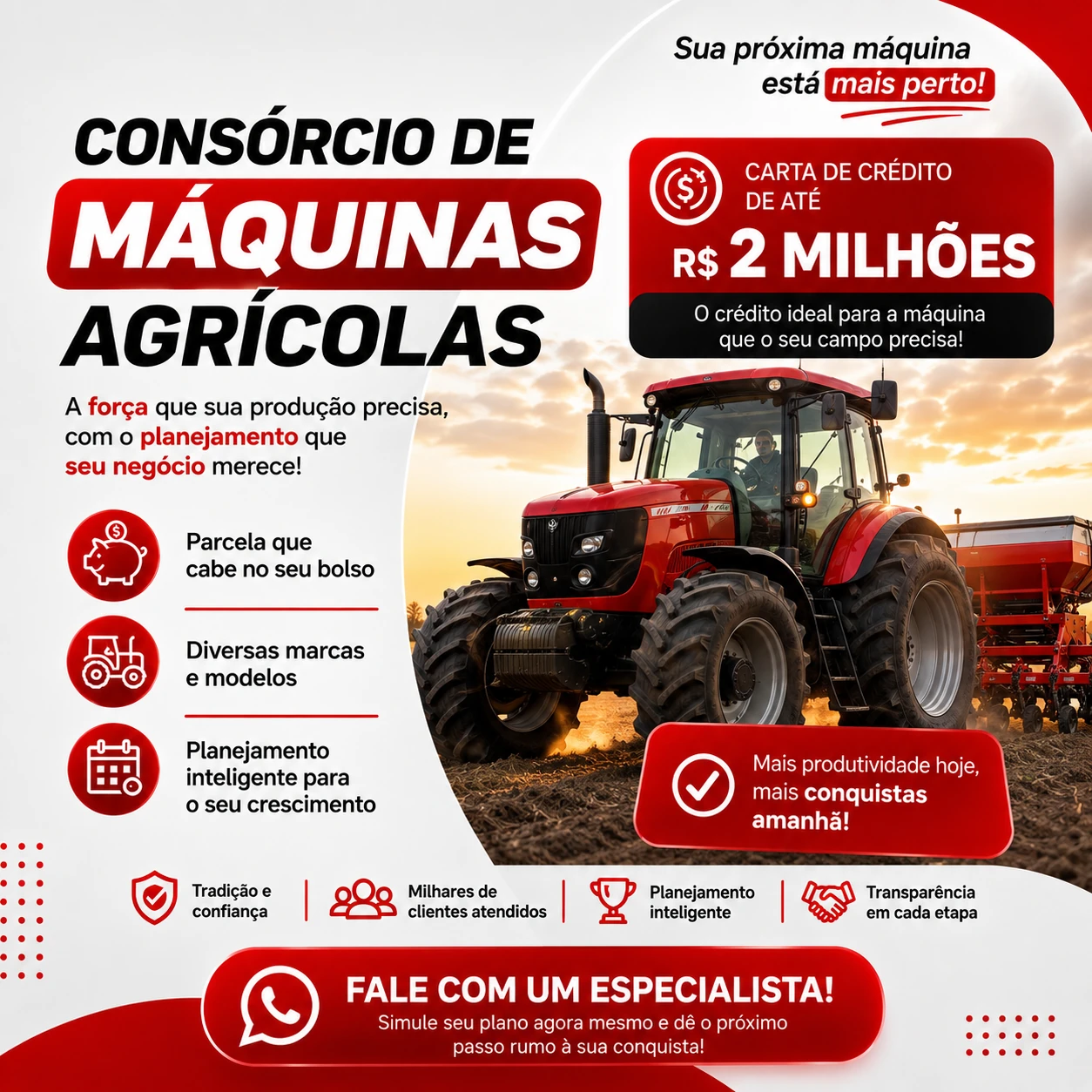 Consórcio de máquinas agrícolas